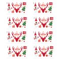 thumbnail image 1 of Tatuajes navideños, divertidas pegatinas para la cara, tatuajes de dibujos animados, 1 of 6