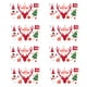thumbnail image 1 of Tatuajes navideños, pegatinas divertidas para la cara, tatuajes de dibujos animados., 1 of 6