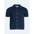 thumbnail image 5 of Free Assembly Men's Button Front Marled Sweater with Short Sleeves, Sizes S-3XL, 5 of 6