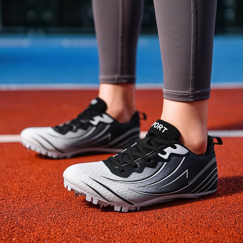 Men Women Kids Track and Field Shoes Professional 8 Spikes Running Racing Sneakers Breathable Lightweight Sprinting Shoes
