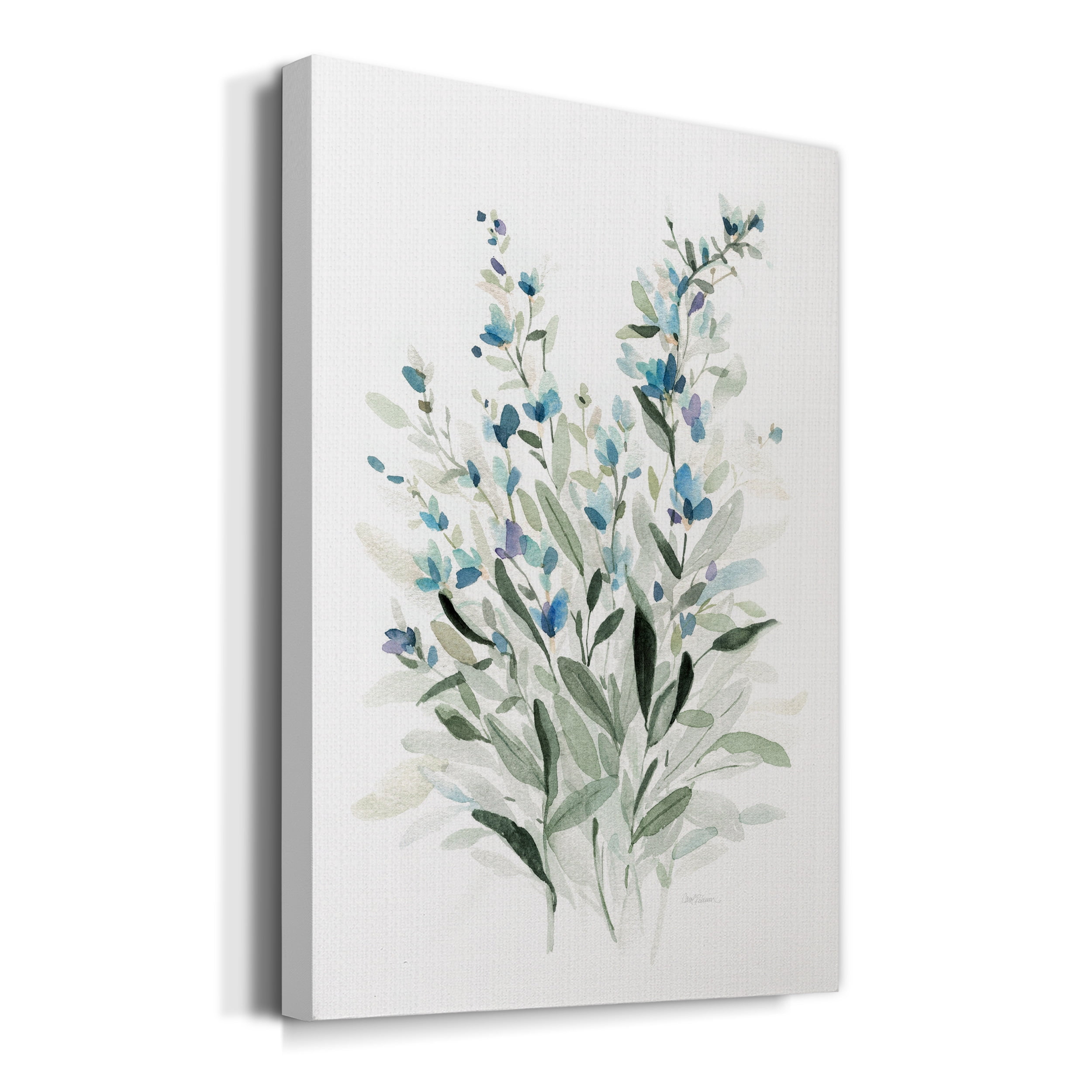 Delicate Blue Botanical I Premium Gallery Wrapped Canvas - Ready to Hang - 12 x 18