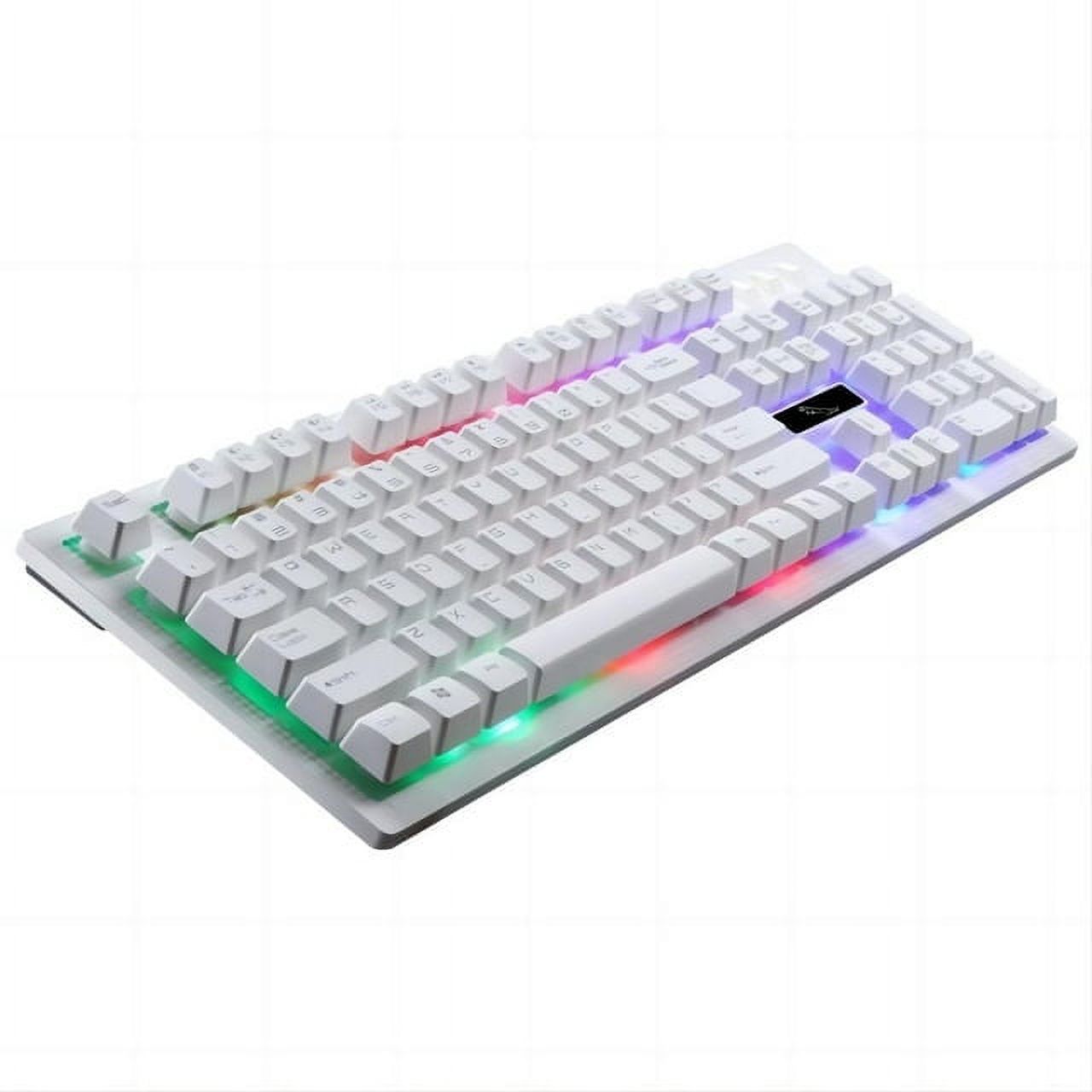 Gaming Keyboard and Mouse Combo, RGB Rainbow LED Backlit Keyboard, PC Gaming Keyboard Mechanical, 6 Changing Colors Mouse, USB Wired Keyboard Gaming for Windows Computer PC Gamer Laptop Office Work