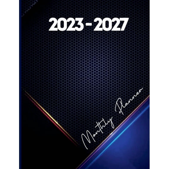 2023-2027 Monthly Planner for Men: 5 Years Pocket Organizer with Elegant Cover for Men, (Paperback)
