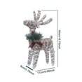 thumbnail image 6 of Dserfhy Christmas Reindeer Decoration 15.75" H 3D Iron Standing Deer for Xmas Outdoor Indoor Holiday Yard Garden Decor, 6 of 8