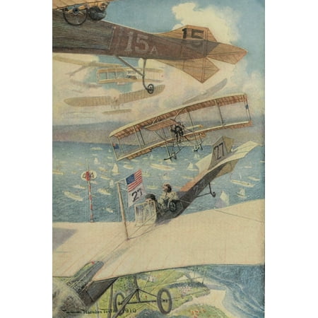 Scribners Magazine 49 1911 Rounding the Windward Mark Stretched Canvas - William Harnden Foster (18 x