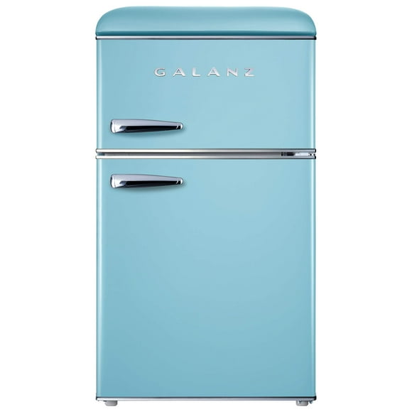 Galanz Réfrigérateur à Congélateur Supérieur Rétro 3,1 Pi3, Bleu Bebop