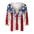 thumbnail image 5 of Clearance Today Prime 4Th of July Shirts Women 3/4 Sleeve Tops Patriotic American Flag Shirt Star Graphic Striped Blouse Usa T Shirt Independence Day Womens Summer Tops Your Orders, 5 of 5