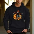thumbnail image 4 of Men's 330g 100% Cotton Pattern Terry Dropped Shoulder Hoodie-Skateboard Skull Pattern, 4 of 15