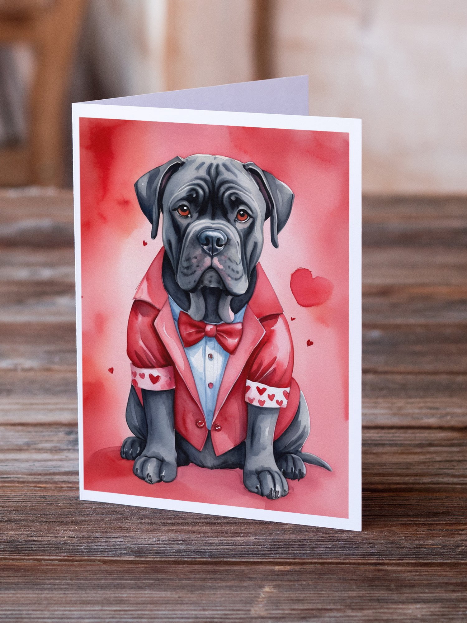 Cane Corso My Valentine Greeting Cards Pack of 8 7 in x 5 in