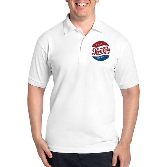 CafePress - Pepsi Logo Doodle Polo Shirt - Golf Shirt, Pique Knit Golf Polo