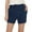 Dark Blue, variant on ABATAB Womens Athletic Shorts Trendy Summer Solid Elastic Waisted Lounge Casual Running Gym Shorts with Pockets