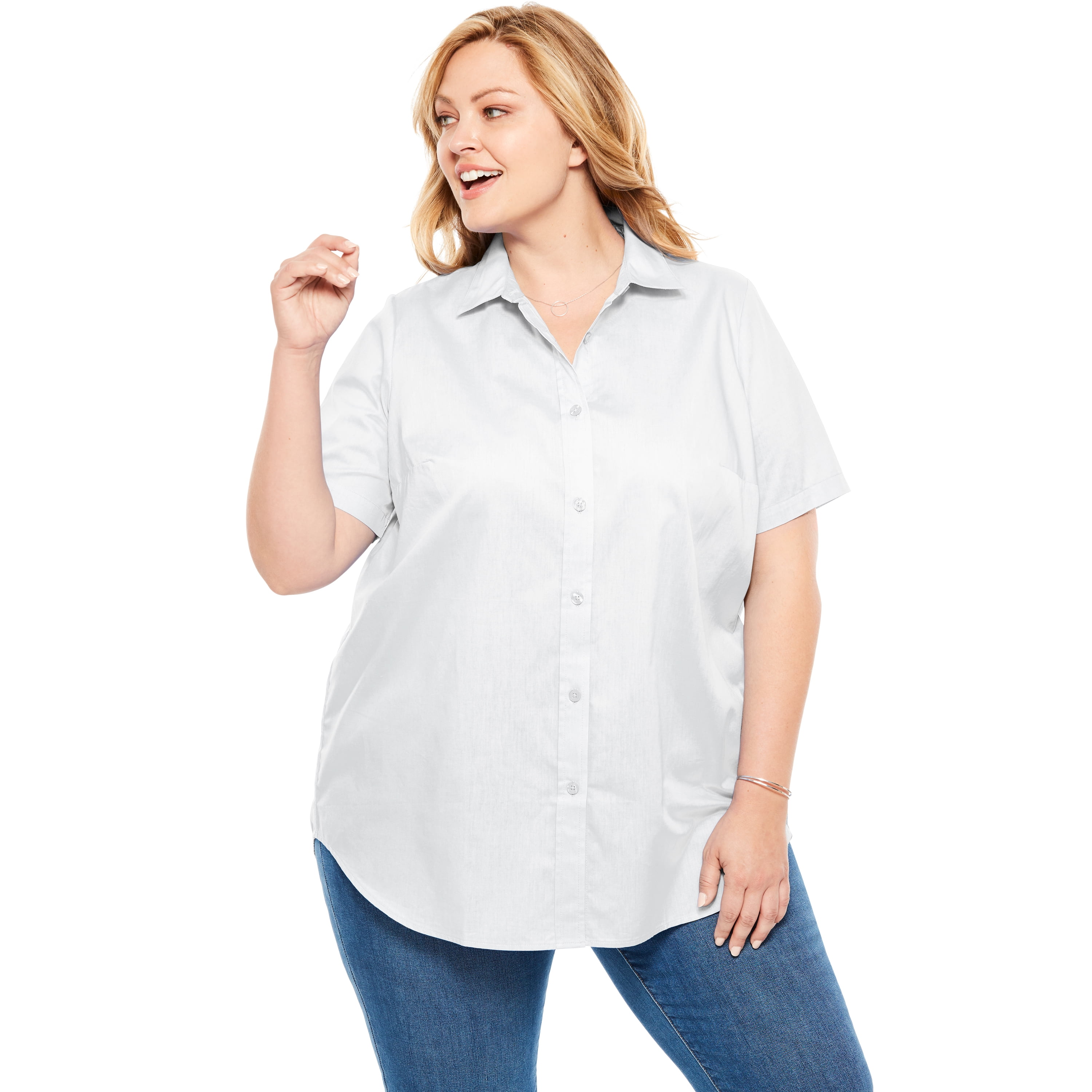 button down plus size shirts