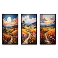 thumbnail image 2 of Designart "Farm Summer Fauvist landscape III" Farm Framed Wall Art Set Of 3 - Peach Farm Frame Gallery Set For Office Decor, 2 of 7