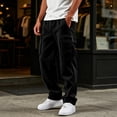 thumbnail image 5 of Dresfit Cargo Pants Mens Drawstring Fleece Baggy Sweatpants Fall Winter Loose Fit Travel Sweatpant Slim Fit Wide Leg Stretch Work Pants M, 5 of 8
