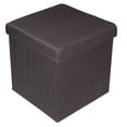 thumbnail image 4 of BIRDROCK HOME Folding Storage Ottoman - Upholstered - 16 x 16 - Linen - Strong and Sturdy - Quick and Easy Assembly - Foot Stool - Black, 4 of 10
