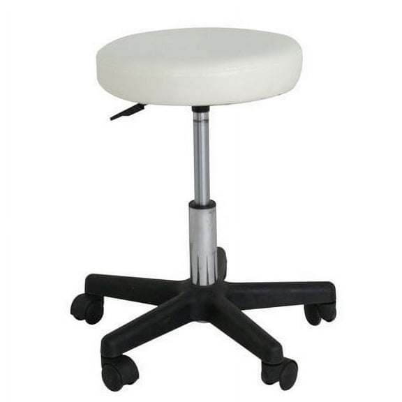 ZENY Backless Salon Bar Stools Rolling Chairs PU Leather 250lb Capacity, White