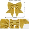 thumbnail image 2 of LINLIN 12pcs Christmas Bow Decorations, Silver Wreaths Bows, Small Christmas Tree Bow, Sequin Bow Ties, Xmas Decorative Bows Ornaments for Home Christmas Party, 5.5 in, 2 of 7