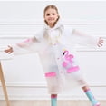 thumbnail image 2 of Capa de lluvia para niños Capa impermeable con capucha inflable Chaqueta impermeable Niños Niñas Poncho Ropa de lluvia reutilizable oso de fresa Hogar, 2 of 5