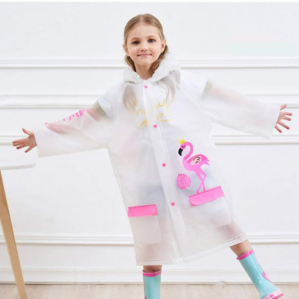 Capa de lluvia para ninos Capa impermeable con capucha inflable Chaqueta impermeable Ninos Ninas Poncho Ropa de lluvia reutilizable oso de fresa Hogar Walmart en linea