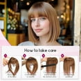 thumbnail image 6 of EMMOR Clip in Bangs, 100% Human Hair Bangs with 3 Non-slip Clips, 360 ° Cover Top HairPieces with 5 inch Wispy Fringes for enhancing Women's Facial Features(Ombre Ash Blonde), 6 of 10