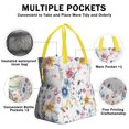 thumbnail image 3 of Pioneer Flower Floral Print Pattern Drawstring Lunch Bag Women - Drawstring Lunch Bag Insulated for Work Office - Stain-Resistant Large Lunchbags for Women with Multi-Pockets, 3 of 6