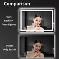 thumbnail image 5 of TOOLKISS  Anti-fog Frameless Dimmable Mirror with Backlit and Front Lighting 60 inch.W x 30 inch.H, 5 of 5