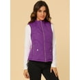 thumbnail image 4 of INSPIRE CHIC Gilet Léger à Col Montant Matelassé avec Fermeture Éclair pour Femmes, 4 of 6