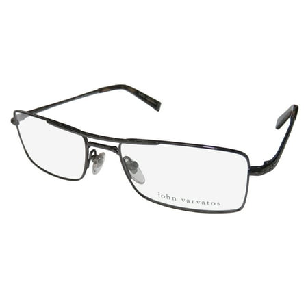 - New John Varvatos V138 Mens Designer Full-Rim Gunmetal Upscale With Silicone Nose Pads Frame Demo Lenses 54-18-140 Eyeglasses/Eyewear