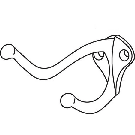 

Brixwell 91-7a Chrome 2 Prong Coat Hook 3/4in Hole Seperation with Fastener