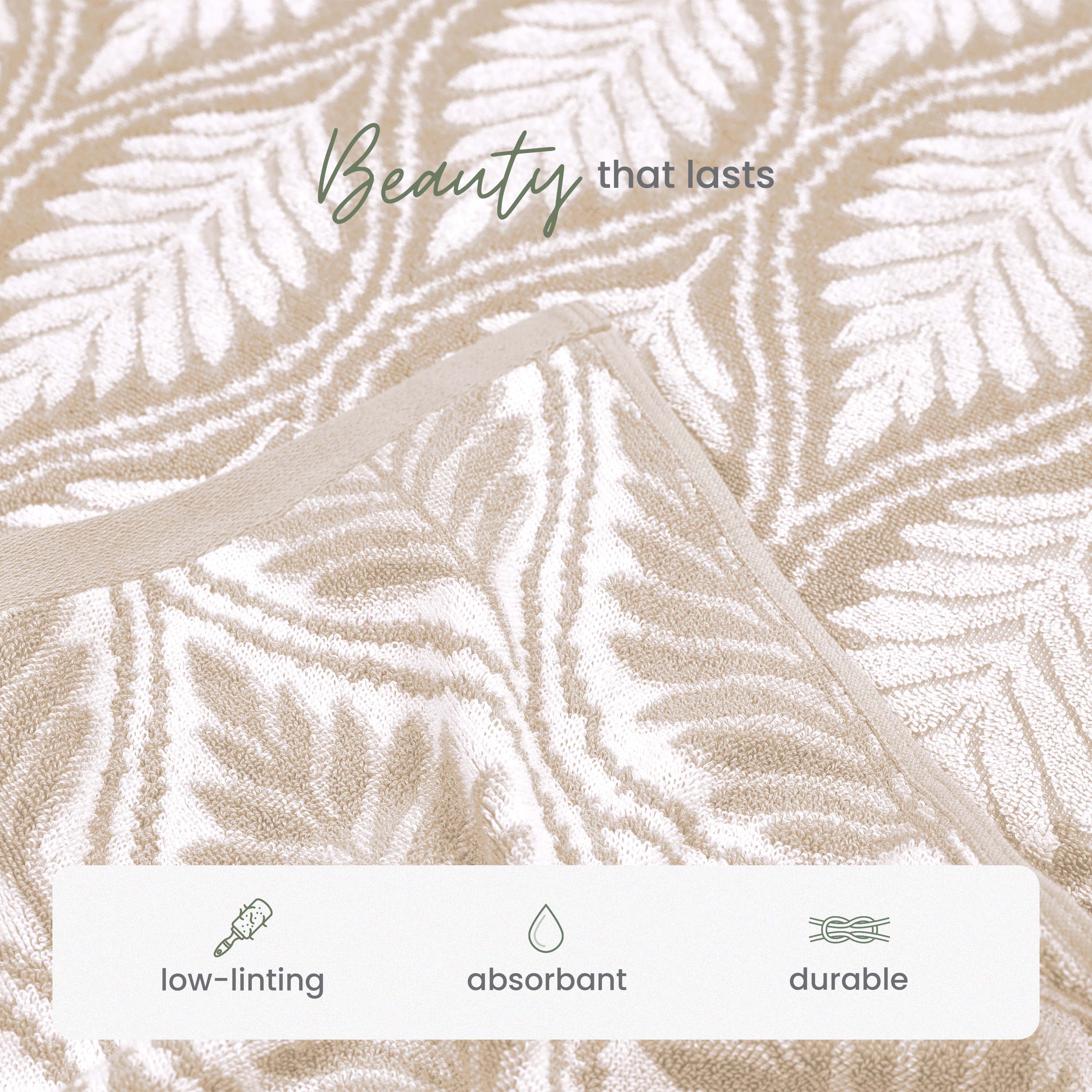 Martex Restore Fern Ogee Bath Towel, 30" x 56", Sand
