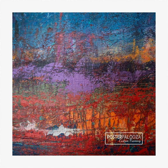 11x11 Contemporary White Complete Wood Square Picture Frame with UV Acrylic, Foam Board Backing, & Hardware