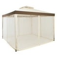 thumbnail image 3 of 10' x 10' 2-tier Outdoor Canopy Sun Shade Netting Gazebo Tent for Picnic Party, 3 of 6