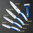 thumbnail image 2 of 4-Piece Ceramic Knife Set with Sheath -Sharp White Blade Rust Proof Stain Resistant Kitchen Knives (5inch Utility Knife, 4inch Fruit Knife,3inch Paring Knife), 2 of 3