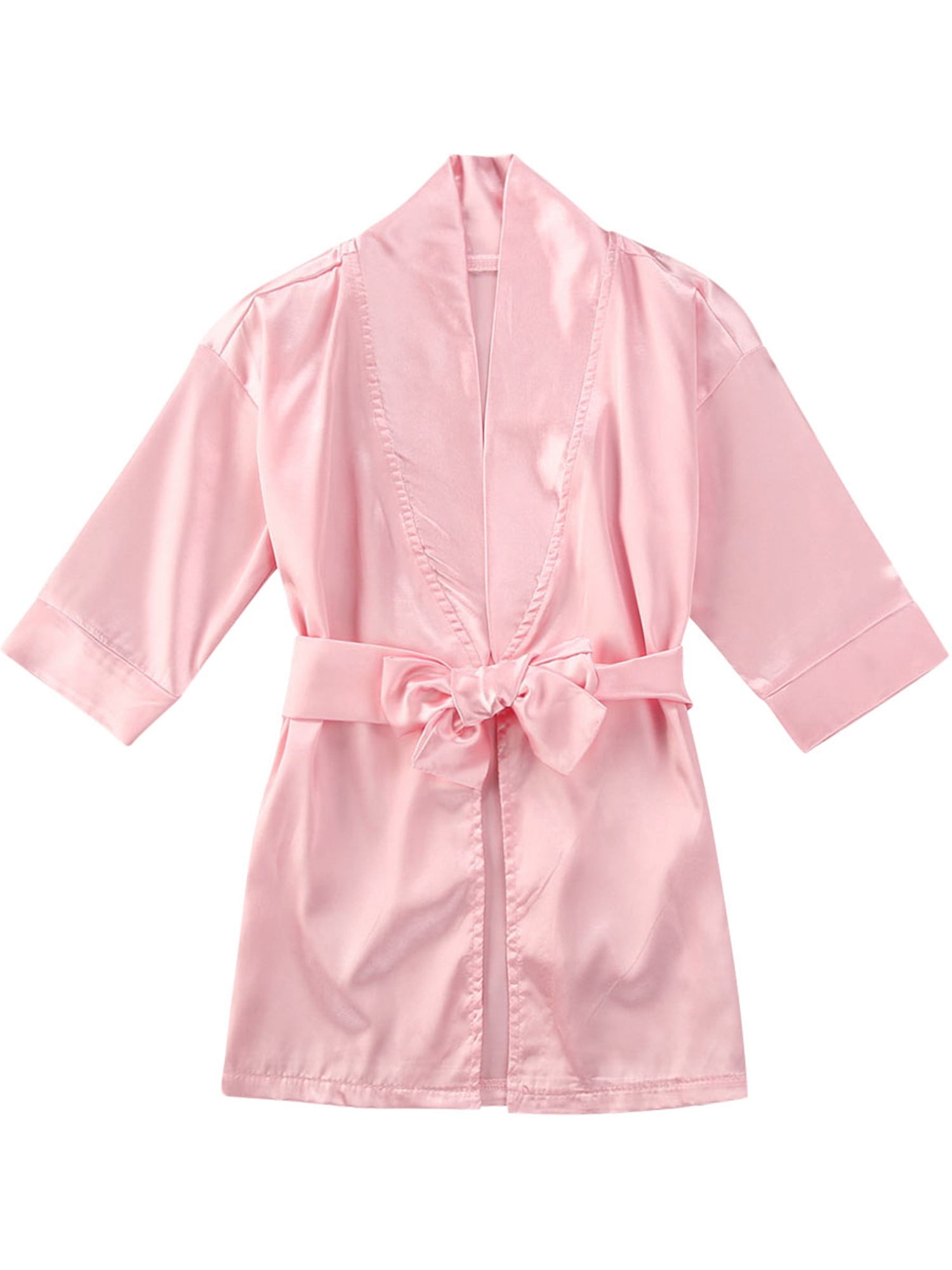 Robes Baby Kid Girl Satin Silk Robes Bathrobe Children Print Summer