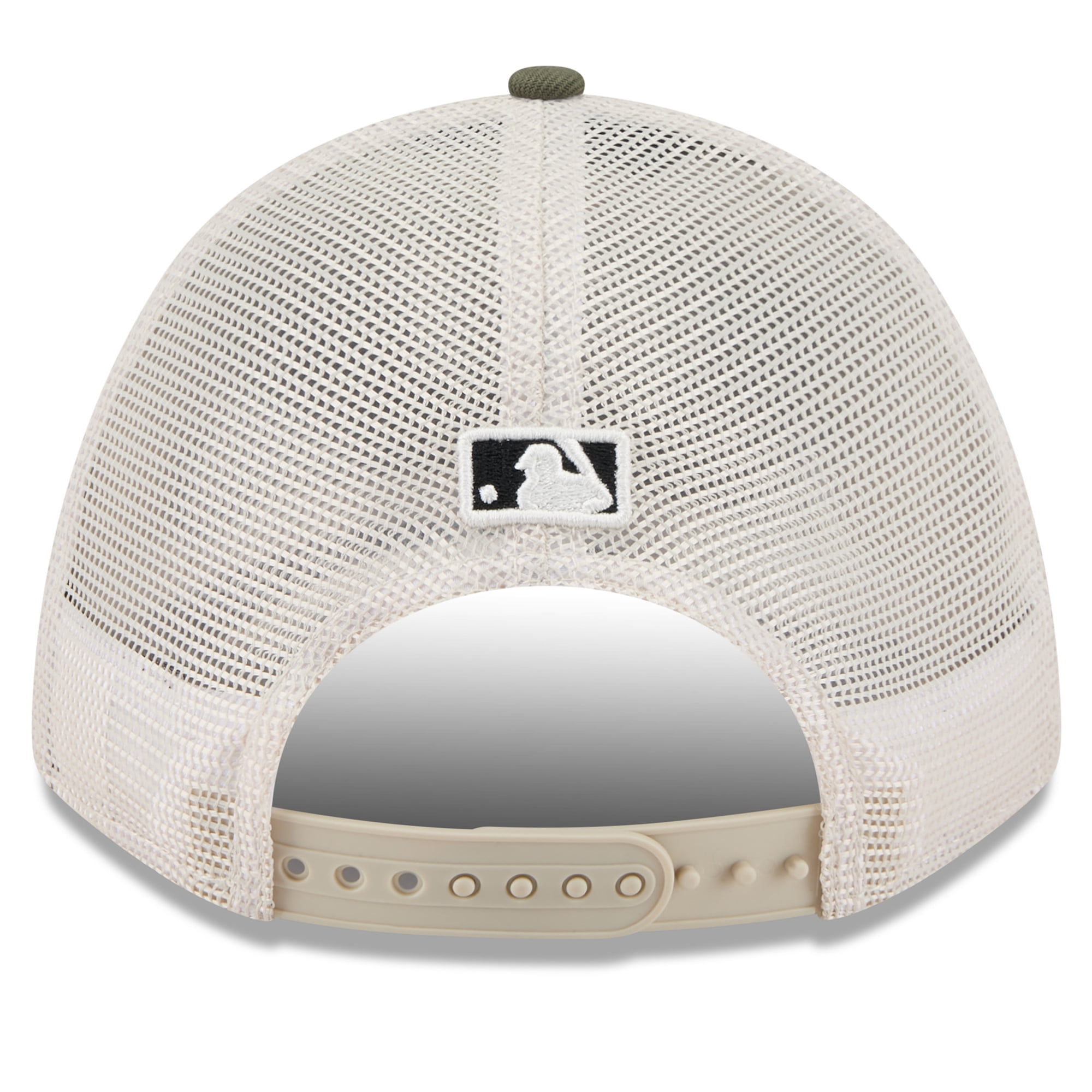 Men's New Era Light Beige/Olive Baltimore Orioles 2025 Armed Forces Day 9FORTY M-Crown A-Frame Adjustable Hat
