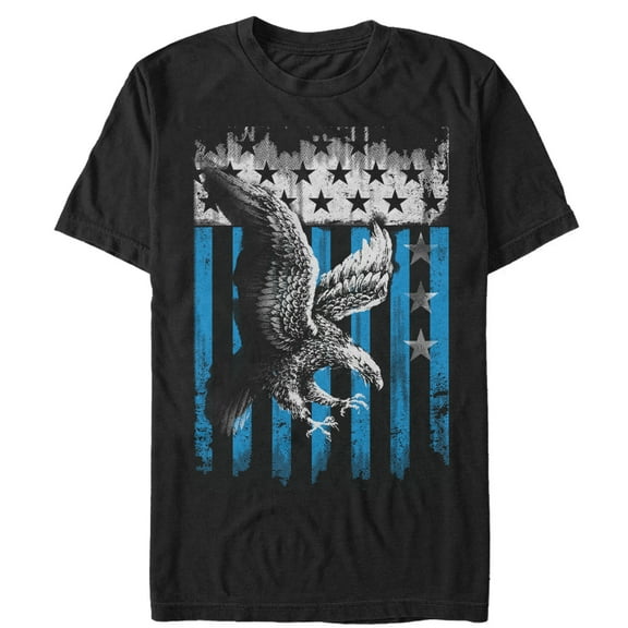 Men's Lost Gods Majestic Eagle American Flag Graphic Tee Black 2X Large