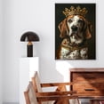 thumbnail image 5 of Hudo Pet Portrait in a Royal Costume Dog - English Foxhound Dog Poster, Dog Pictures Wall Decor, English Foxhound Dog Canvas Wall Art Framed Dog Lovers Gifts 12x18 Inch, 5 of 5