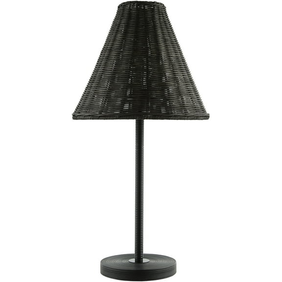 Livabliss Safe Modern Accent Table Lamp, 25-inch, Black