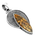 thumbnail image 3 of Natural Coquina Fossil Jasper - India 925 Sterling Silver Pendant Jewelry P-1401 SDP156732, 3 of 5