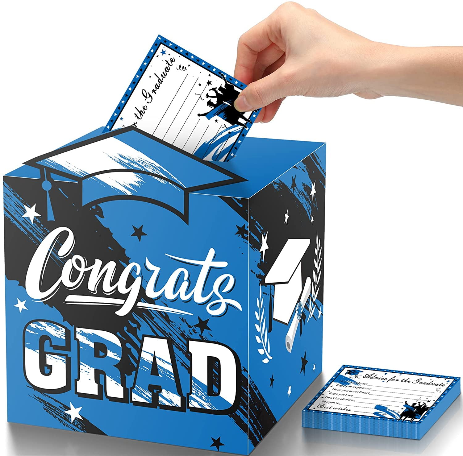 Graduation Party Supplies Graduation Card Box with 30 Pcs Graduation