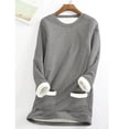 thumbnail image 4 of Vedolay Womens Zipper Hoodie Coat 2023 Oversized Half Zip Pullover Long Sleeve Sweatshirt GY2,2XL, 4 of 4