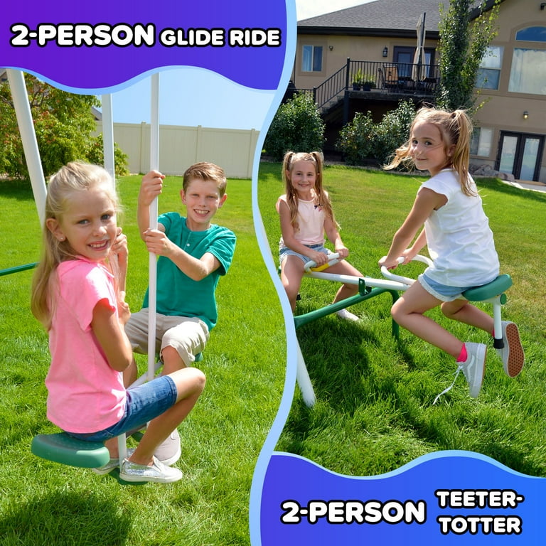 Sportspower Live Oak Metal Swing Set with 6' Heavy Duty Double
