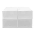 Oukaning 20Pcs Transparent Shoe Storage Box Plastic Shoe Organizer Case