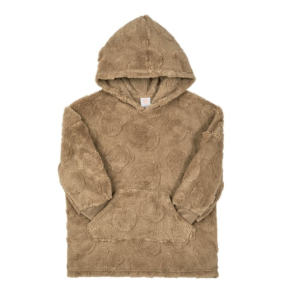 Wonder Nation Girls Long Sleeve Sleep Hoodie, One-Piece, Sizes 4-18