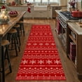 thumbnail image 3 of BERTHMEER Christmas Runner Rug Red 2'X8' for Kitchen Indoor Entryway Hallway Kitchen Laundry Low Pile Soft Washable Non-slip Rug,Red, 3 of 6