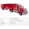 thumbnail image 4 of Vokodo RC Semi Truck And Trailer 23" With Lights Electric Hauler Remote Control Kids Big Rig Toy Carrier Van Transport Vehicle Ready To Run Semi-truck Cargo Car Great Gift For Children Boys Girls Red, 4 of 9