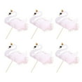 thumbnail image 3 of Swan Cake Topper, 6 Pcs Swan Cake Inserting Toppers Baking Adorns Birthday Cakes DIY Decorations, 3 of 5