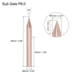 thumbnail image 2 of Unique Bargains 5.9mm 30 Degree Tip 60mm Length Red Copper Electrode for Spark EDM, 2 of 4