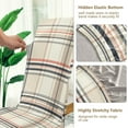 thumbnail image 5 of Yayeee 4 Pack Dining Chair Covers Stretch Parson Chairs Slipcovers Seat Protector, Beige Plaid Pattern, 5 of 6
