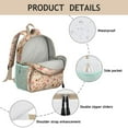 thumbnail image 4 of Corgi Dog and Flower Florals Backpack Backpack for School,Cute School Bag,Schoolbag with Adjustable Shoulder Straps & Padded Back,13.8"x11.4"x6", 4 of 6